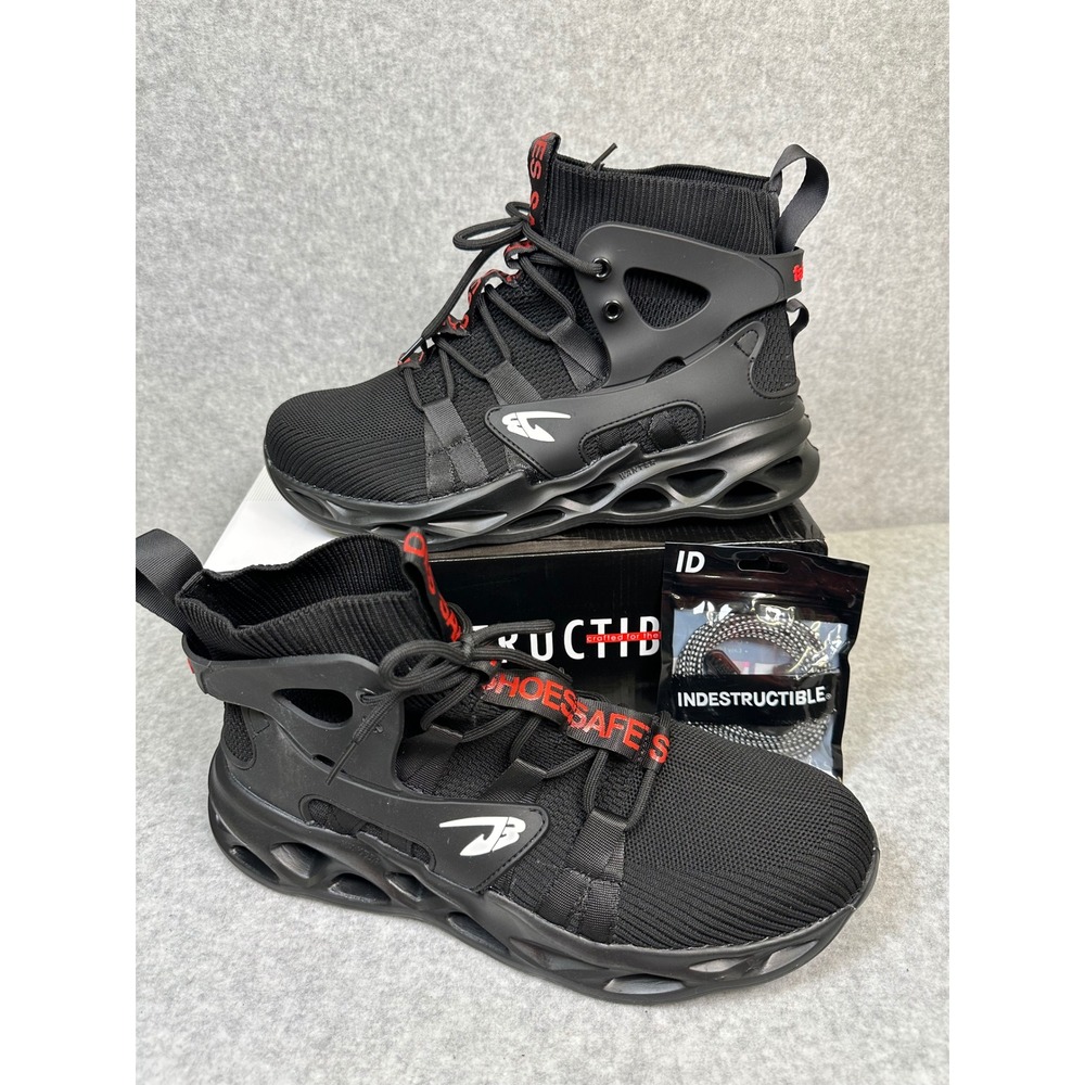 Indestructible Ares Black Safety Work Steel Toe Puncture Proof Boot Size 10.5-11